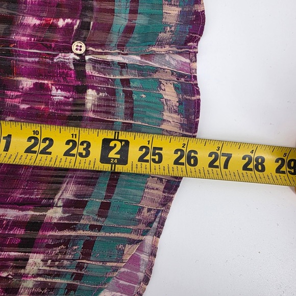 Ramy Brook Vance Button Up Striped Top Womens Large Ballon Sleeve Feminine - Picture 8 of 8